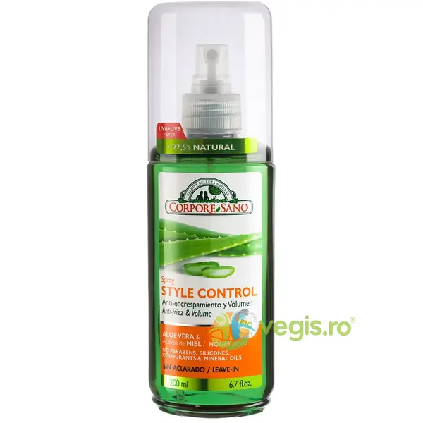 Spray Leave-In Anti-Electrizant si Volum cu Aloe Vera, Miere si Pro-Vitamina B5 200ml