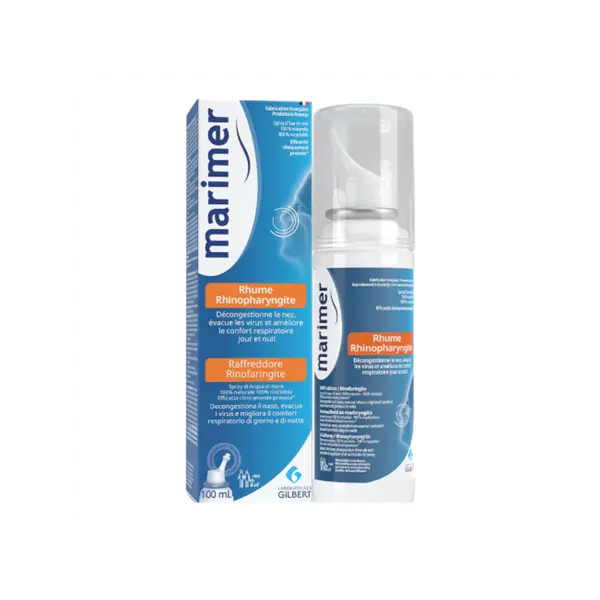 Spray Nazal, Marimer, Hipertonic Rhume, Curatare Eficienta in Cazul Racelii si Rinofaringitei, Copii 0+ si Adulti, 100ml