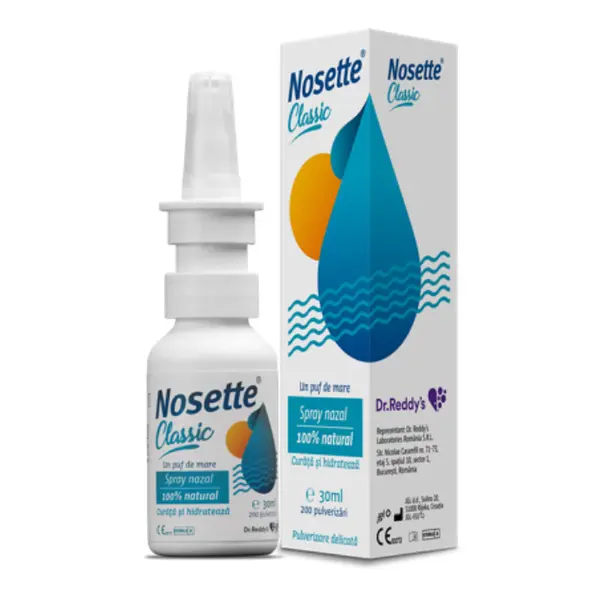 Spray Nazal Nosette Classic cu Apa de Mare Adriatica, 30 ml, Dr. Reddys