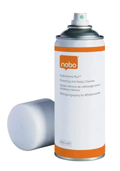 Spray NOBO Clene Plus, spuma, pentru curatare table si flipcharturi, uz regulat, 400 ml Spray NOBO Clene Plus, spuma, pentru curatare table si flipcharturi, uz regulat, 400 ml