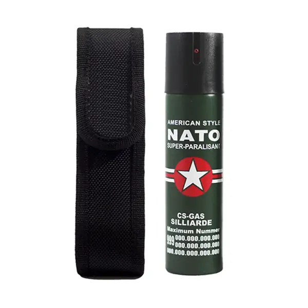 Spray paralizant DEPOX , Nato Defence, propulsie jet, 90 ml, verde, husa inclusa