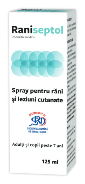 Spray pentru rani si leziuni cutanate Raniseptol, 125ml, Zdrovit