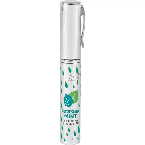 Spray pentru sex oral adânc SECRET PLAY Refreshing Mint, fără gluten și lactoză, fără zahăr, aromă de mentă, 11 ml