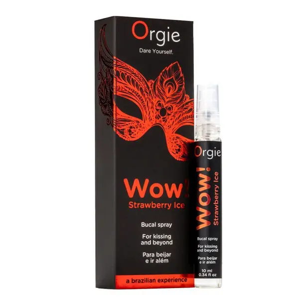 Spray pentru sex oral ORGIE – WOW! Strawberry, efect răcoritor, aromă de căpșuni, 10 ml