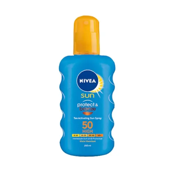 Spray Protectie Solara si Bronzare Nivea Sun Protect&Bronze SPF50, 200 ml