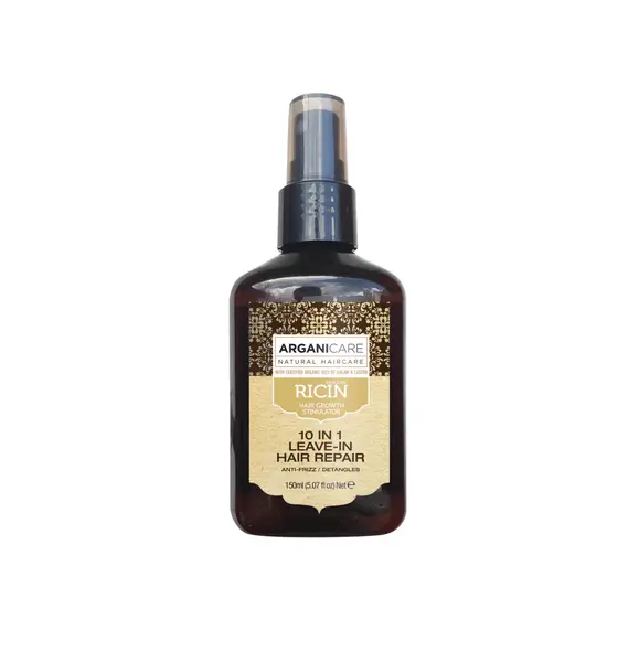Spray reparator 10 in 1 fara clatire cu ulei de ricin, 150ml, Arganicare