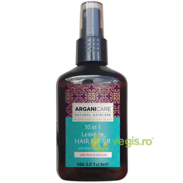 Spray Reparator fara Clatire pentru Par 10 in 1 cu Ulei de Argan si Unt de Shea 150ml