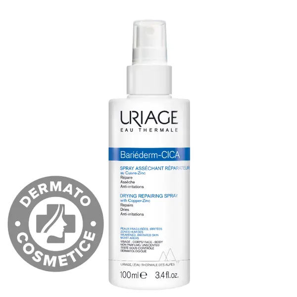 Spray reparator pentru pielea iritata Bariederm Cica, 100ml, Uriage