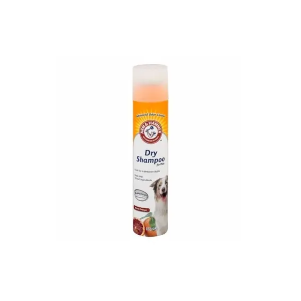 Spray si Sampon Uscat 2-in-1, Arm & Hammer, pentru Caini si Catei, cu Bicarbonat de Sodiu, Aroma Portocale Rosii, 142gr