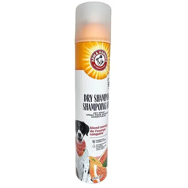 Spray si Sampon Uscat 2-in-1, Arm & Hammer, pentru Caini si Catelusi, cu Bicarbonat de Sodiu, Aroma Portocale Rosii, 142gr