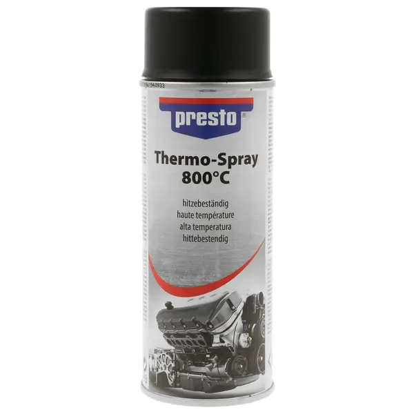 Spray vopsea neagra termorezistenta PRESTO Thermo-Spray 800°C 400ml