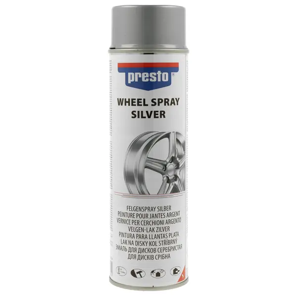 Spray vopsea pentru jante argintiu metalizat PRESTO 500ml