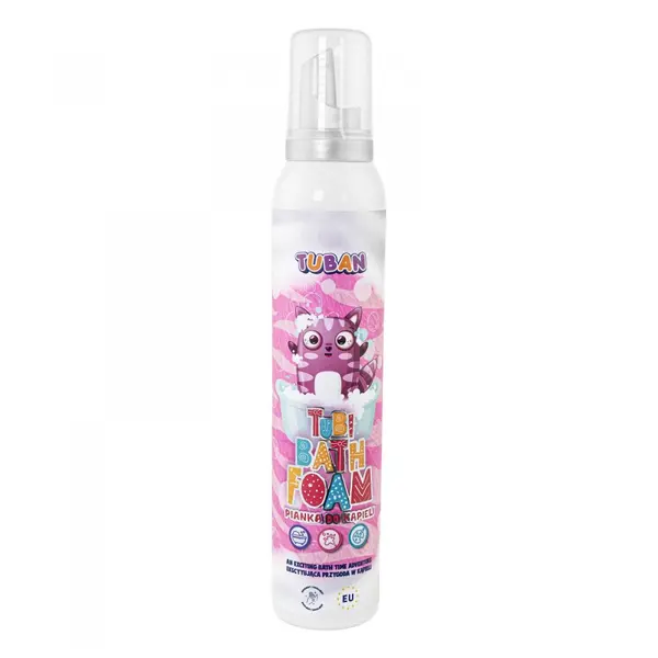 Spuma creativa pentru baie si slime Tubi culoarea roz 200 ml