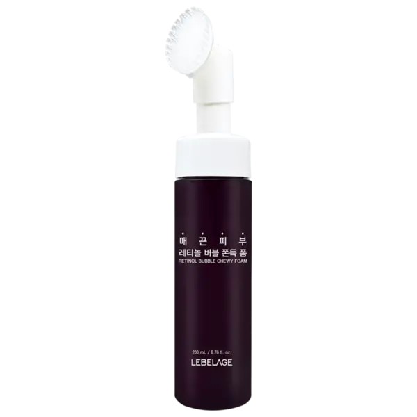 Spuma de curatare cu Retinol si perie din silicon, 200ml, Lebelage