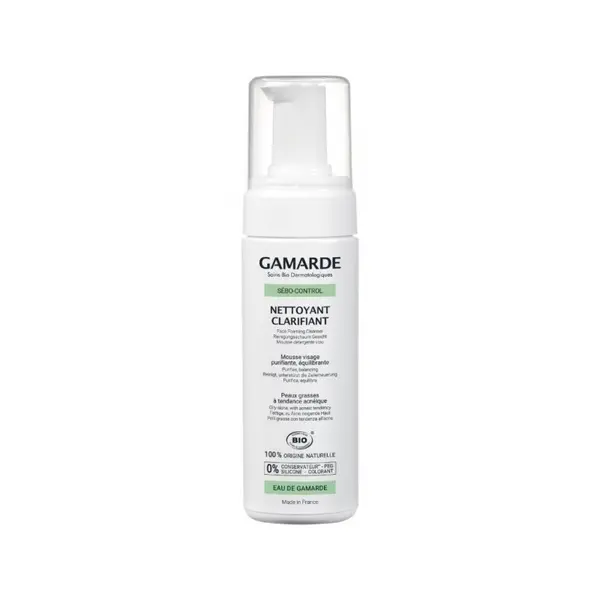 Spuma de Curatare, Gamarde, pentru Ten Tanar Predispus la Acnee, Impotriva Excesului de Sebum, 100% Naturala, 160ml