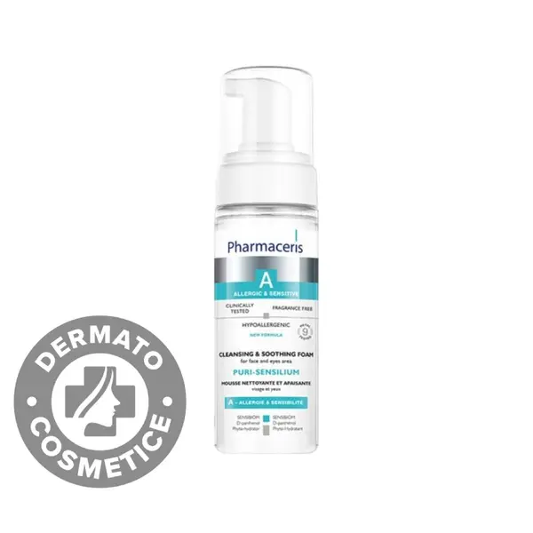 Spuma de curatare ten sensibil & ochi Puri-Sensilium A, 150ml, Pharmaceris