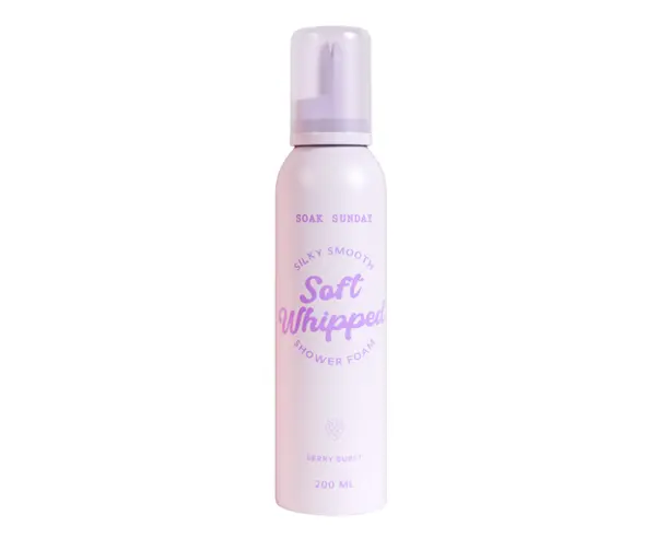 Spuma de dus cu aroma de fructe de padure Soft Whipped, 200ml, Soak Sunday