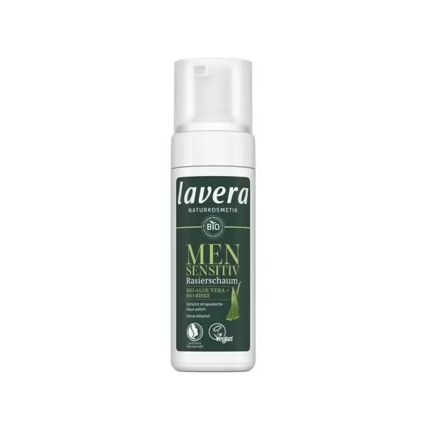 Spuma de ras Men Sensitive cu aloe vera si mesteacan 150ml Lavera