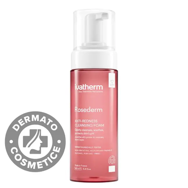 Spuma demachianta anti-roseata Rosederm, 160ml, Ivatherm