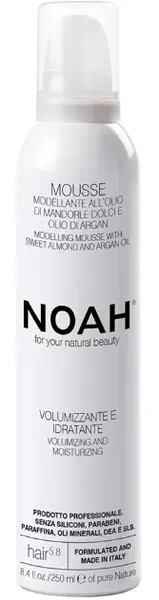 Spuma naturala modelatoare pentru par cu ulei de argan, 250ml, Noah