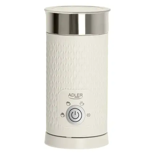 Spumator de lapte Adler AD 4495, 500 W, Baza rotativa 360, 0.3 l lapte, 0.13 l spuma (Crem)