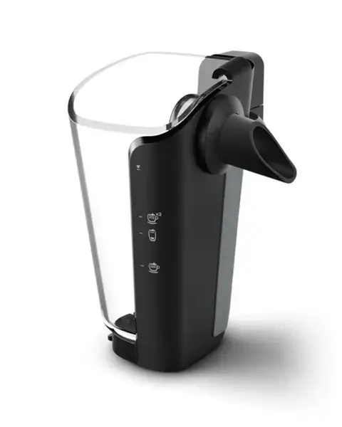 Spumator de lapte Philips LatteGo CA6708/20, 2 bucati fara tuburi sau piese ascunse, curatare rapida, lavabil in masina de spalat vase, capac de depozitare (Negru)