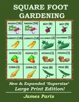 Square Foot Gardening: New And Expanded Supersize Large Print Version, Paperback/James Paris