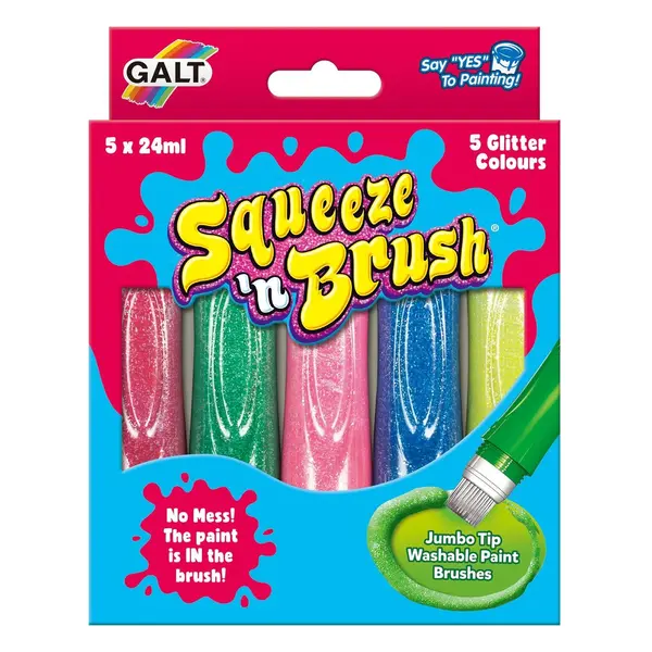 Squeeze n Brush - 5 culori cu sclipici