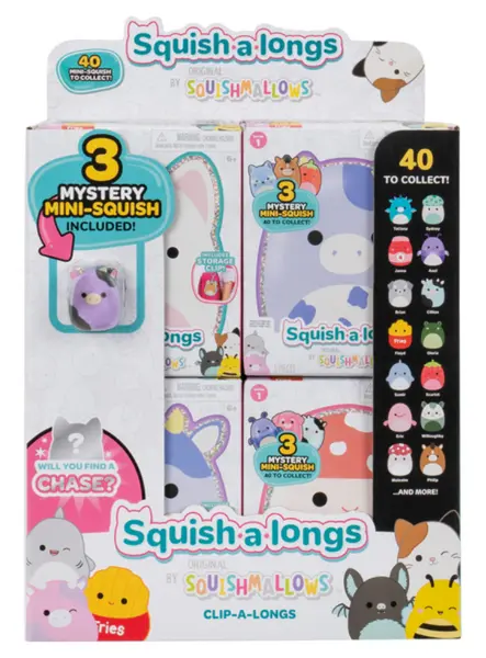 Squishalongs 2,5 Cm Keychain 4 Pack Random (2420102)