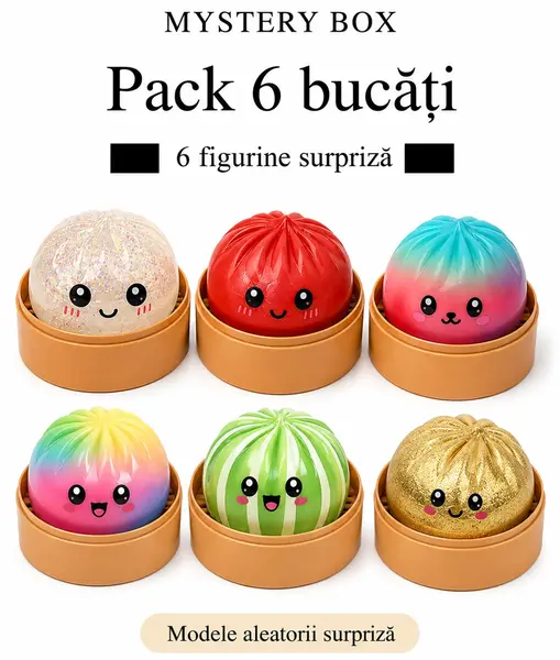 Squishy Dumpling Mystery Box - Mega Pack Surpriza (6 buc)