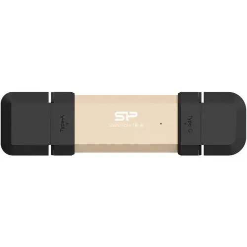 SSD Extern Silicon Power DS72, 500GB, USB-A / Type-C 3.2 (Negru/Auriu)