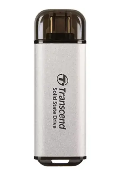 SSD Extern Transcend ESD300S, 512GB, USB Type-C 10Gbps (Argintiu)