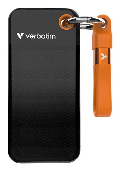 SSD extern Verbatim Pocket, 1TB, USB 3.2 Gen 2 (Negru/Portocaliu)