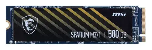 SSD MSI Spatium M371, 500GB, M.2 2280, PCIe Gen 3.0 x4 NVMe 1.3, 3D NAND