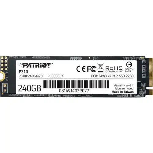 SSD Patriot P310 240GB PCI Express 3.0 x4 M.2 2280