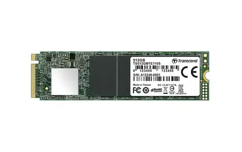 SSD Transcend MTE112S, 512GB, M.2 2280, PCIe Gen3 x4 NVMe, 3D NAND Flash