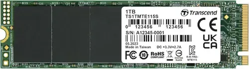 SSD Transcend MTE115S, 1TB, M.2 2280, PCIe Gen3 x4 NVMe