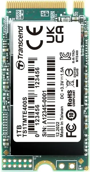 SSD Transcend MTE400S, 1TB, M.2 2242, PCIe Gen3 x4 NVMe
