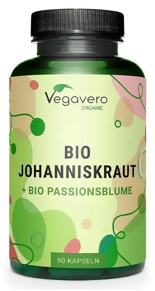 St. John's Wort + Passiflora, 500 mg/200 mg, 90 capsule, Vegavero