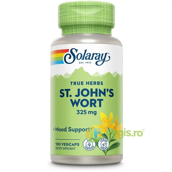 St John's Wort (Sunatoare) 325mg 100cps vegetale Secom,