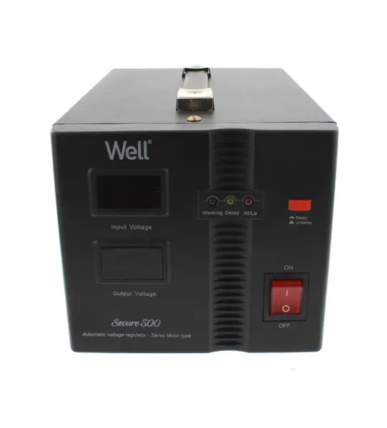 Stabilizator automat de tensiune cu servo motor Secure 500VA, Well Cod EAN: 5948636032109