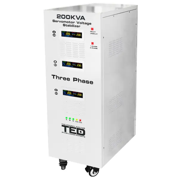 Stabilizator de rețea trifazat-trifazat 200 kVA cu servomotor, TED Electric TED003607