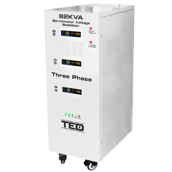 Stabilizator de rețea trifazat-trifazat 82 kVA cu servomotor, TED Electric TED000224