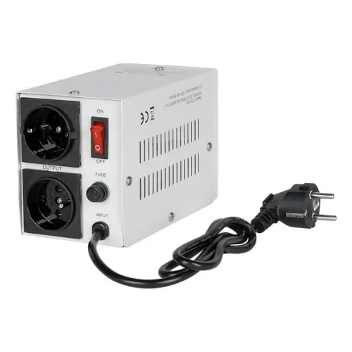 Stabilizator de tensiune automat 500VA, 2 prize Schuko, Kemot URZ3438-500-S