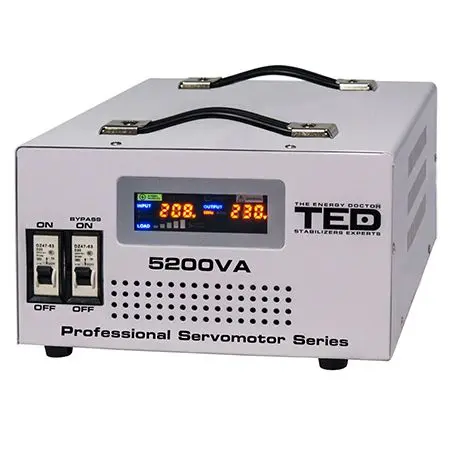 Stabilizator de tensiune automat cu servomotor 5000VA / 3000W, transformator toroidal, TED Electric