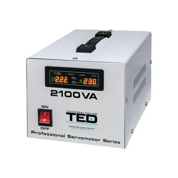 Stabilizator de tensiune cu servomotor 2100VA / 1200W, TED Electric TED000132