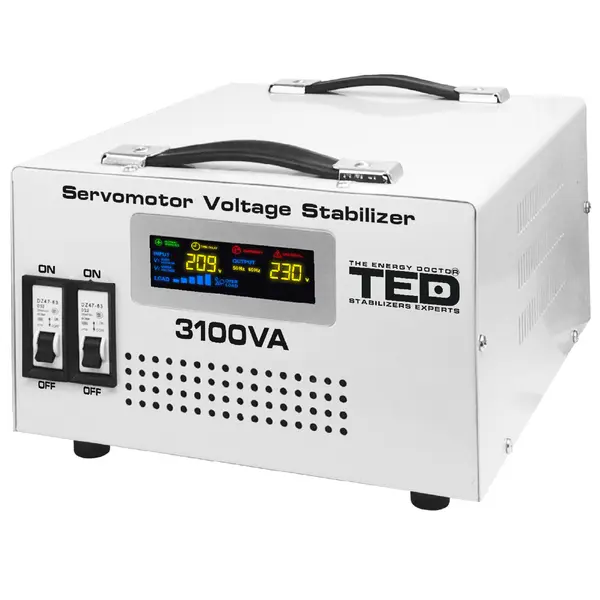 Stabilizator de tensiune monofazat cu servomotor 3100VA / 1800W, TED Electric TED000163