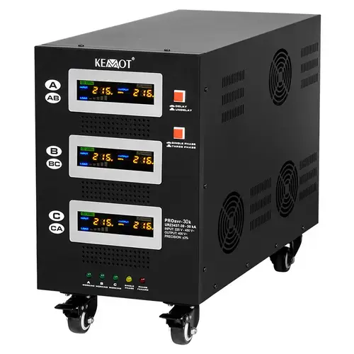 Stabilizator de tensiune servomotor trifazat KEMOT URZ3437, 30000VA/21000W