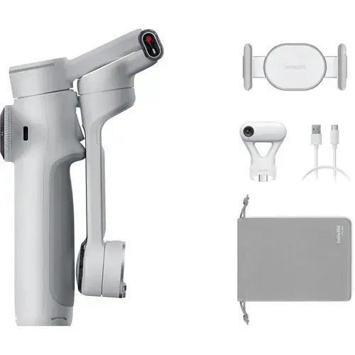 Stabilizator Gimbal Insta360 Flow 2 Pro AI Tracker Bundle, 1100 mAh (Gri)