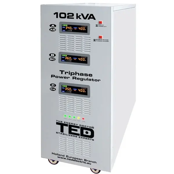 Stabilizator retea 380V maxim 102KVA-SVC cu servomotor trifazat TED102K3SVC, 70kW TED000064